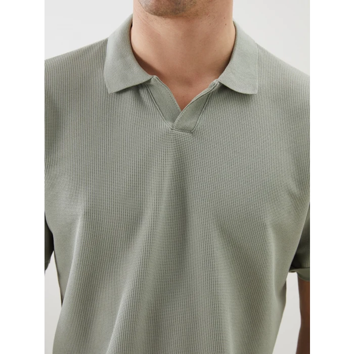 LCW Vision Yeşil Polo Yaka Kısa Kollu Erkek Tişört