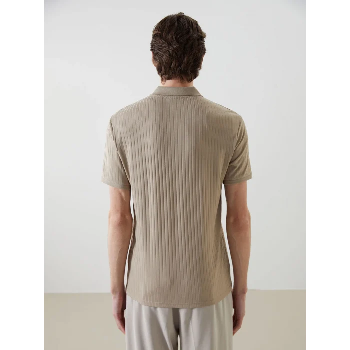 LC WAIKIKI Bej Polo Yaka Kısa Kollu Erkek Tişört