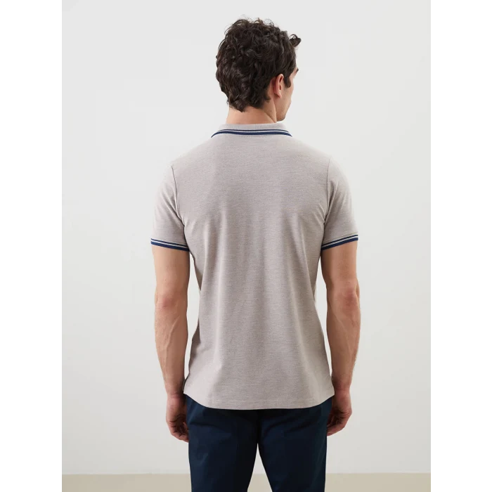 LCWAIKIKI Classic Bej Polo Yaka Pike Erkek Tişört