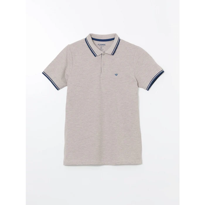 LCWAIKIKI Classic Bej Polo Yaka Pike Erkek Tişört
