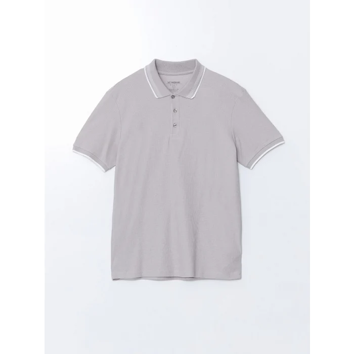 LCWAIKIKI Classic Gri Polo Yaka Kısa Kollu Erkek Tişört