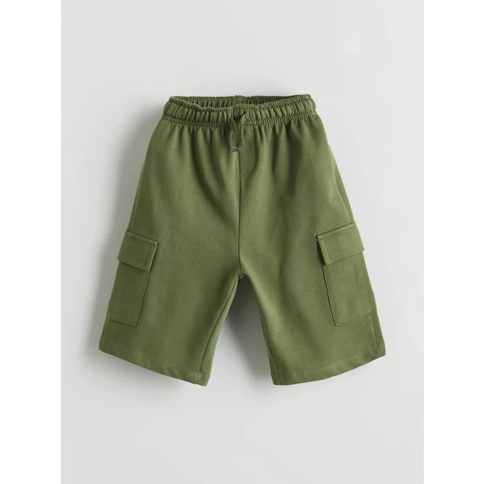 LCW Kids Ekru Baskılı Erkek Çocuk Tişört ve Şort 2li