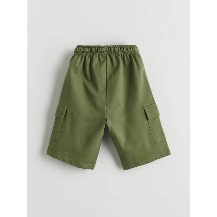 LCW Kids Ekru Baskılı Erkek Çocuk Tişört ve Şort 2li