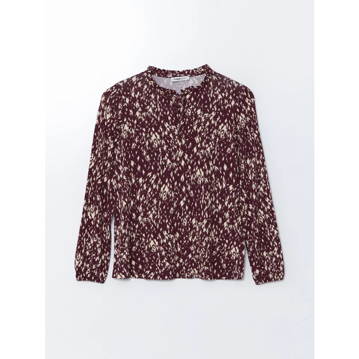 LCW Grace Mürdüm Bağlamalı Yaka Çiçekli Bluz