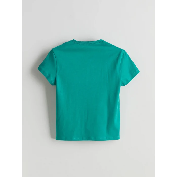 LCW Kids Yeşil Baskılı Erkek Çocuk Tişört ve Şort 2li