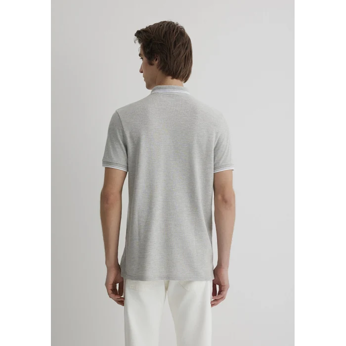 Mavi 064164-28387 Yaka Detaylı Gri Polo Tişört