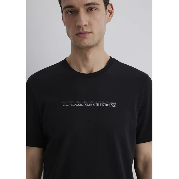 Mavi 0612647-900 Mavi Black Baskılı Siyah Tişört