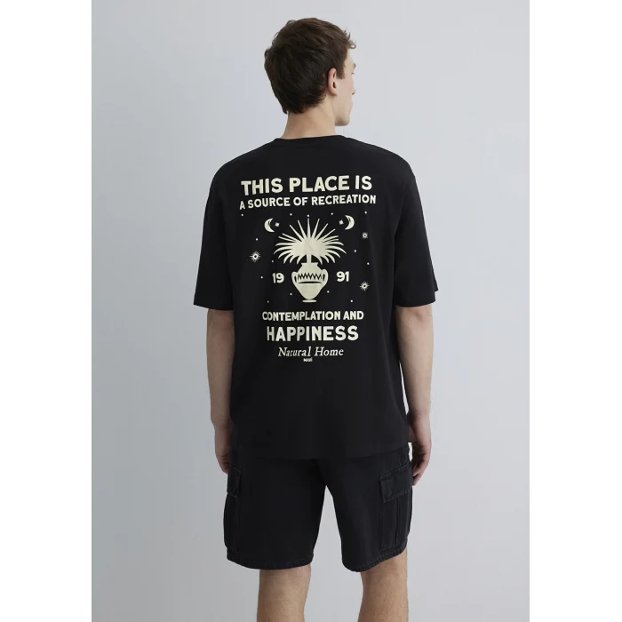 Mavi 0612670-900 This Place Is Baskılı Siyah Tişört