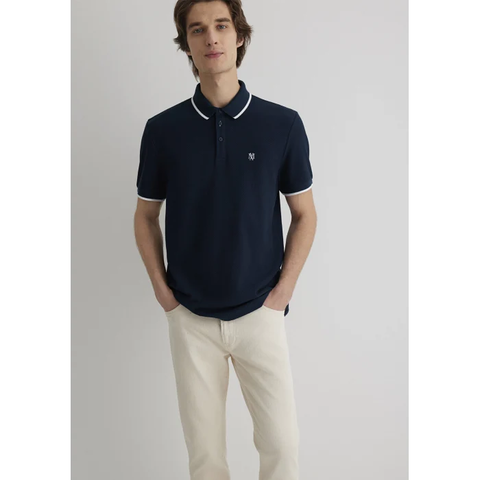Mavi 066039-30651 Şerit Detaylı Lacivert Polo Tişört
