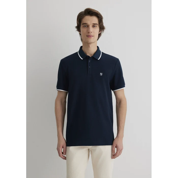 Mavi 066039-30651 Şerit Detaylı Lacivert Polo Tişört