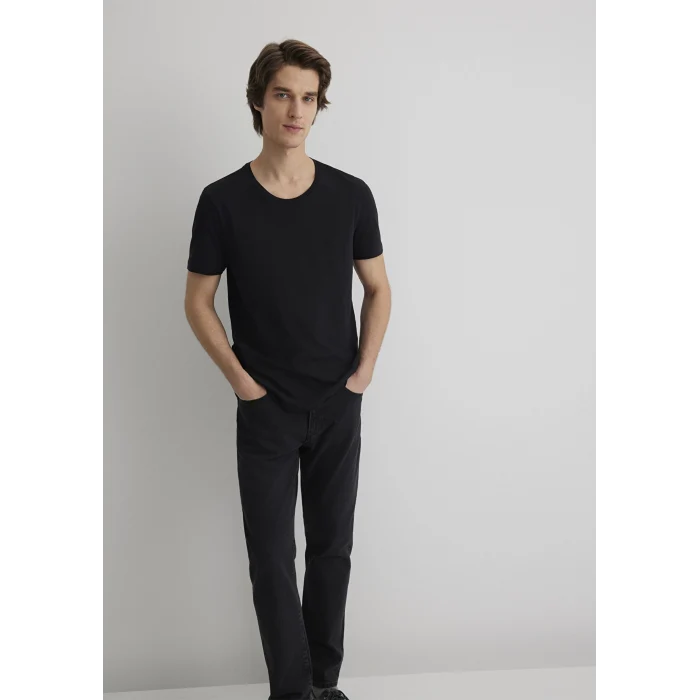 Mavi 064681-900 Flamlı Siyah Basic Tişört