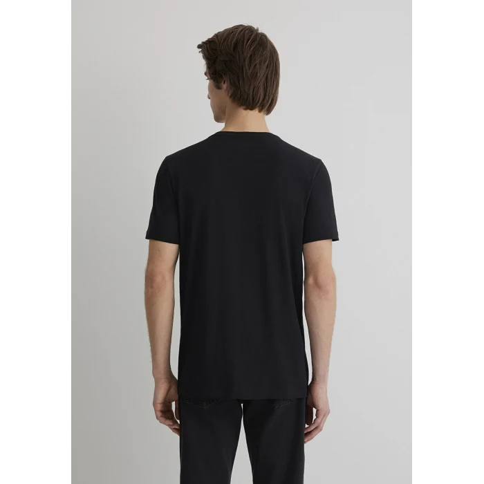 Mavi 064681-900 Flamlı Siyah Basic Tişört