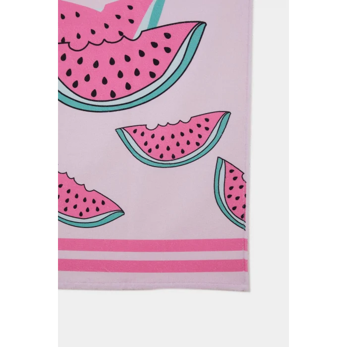 Defacto W9354 Pembe Kız Çocuk Desenli Plaj Havlusu