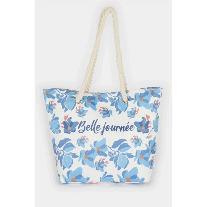 Defacto E7409 Çok Renkli Kadın Hasır Plaj Çantası