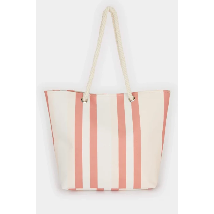 Defacto E7393 Çok Renkli Kadın Ananas Desenli Plaj Çantası