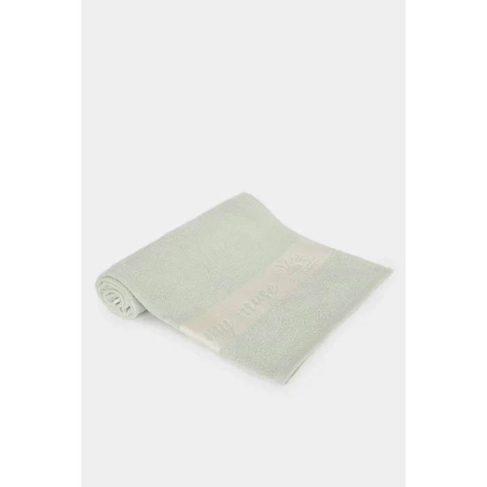 Defacto E3763 Turkuaz Kadın Desenli Pamuklu Plaj Havlusu