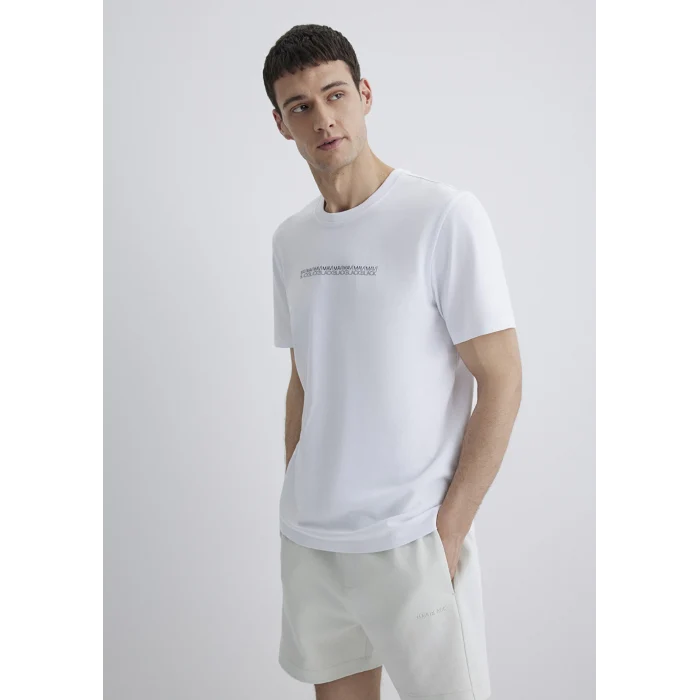 Mavi 0612647-620 Mavi Black Baskılı Beyaz Tişört