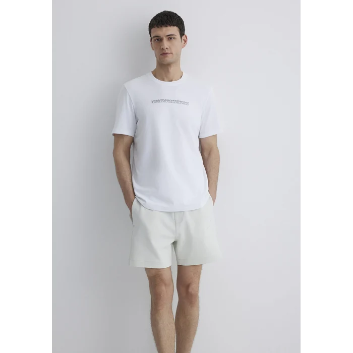 Mavi 0612647-620 Mavi Black Baskılı Beyaz Tişört