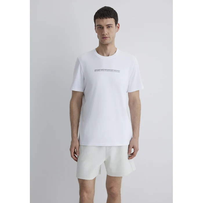 Mavi 0612647-620 Mavi Black Baskılı Beyaz Tişört