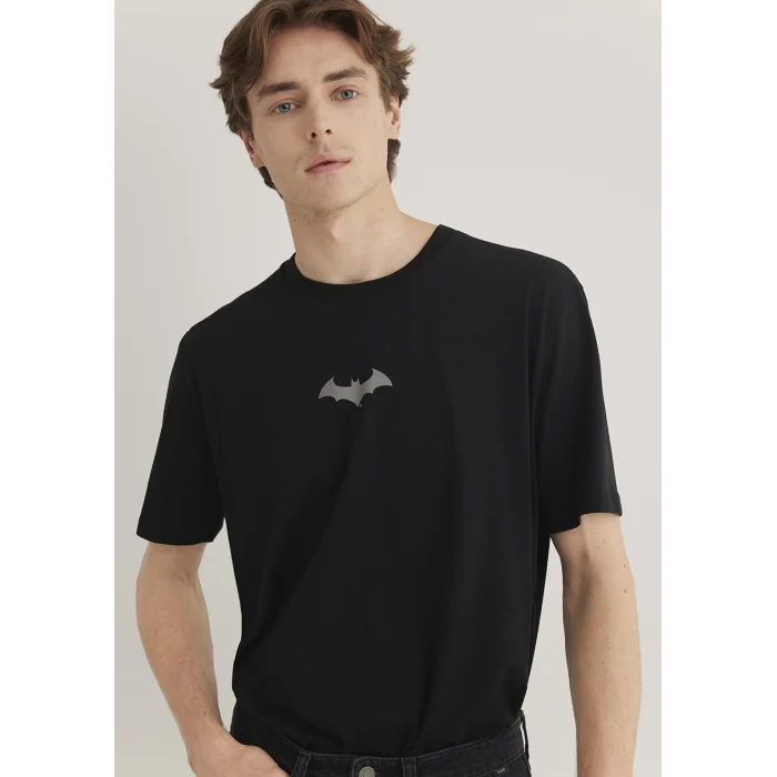 Mavi 066878-900 Batman Baskılı Siyah Tişört