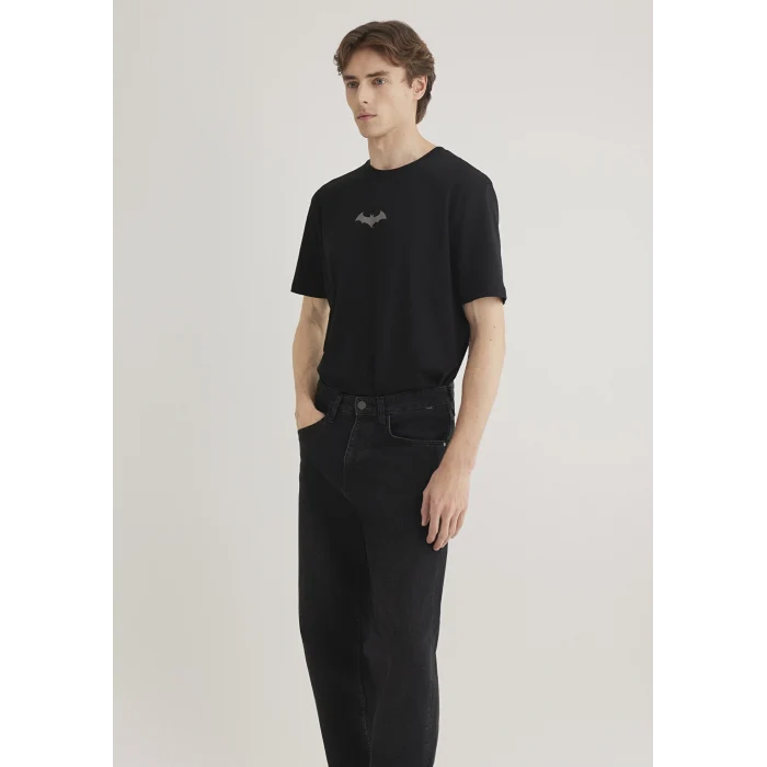 Mavi 066878-900 Batman Baskılı Siyah Tişört