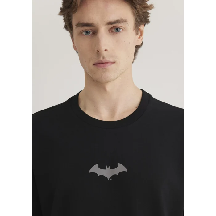 Mavi 066878-900 Batman Baskılı Siyah Tişört