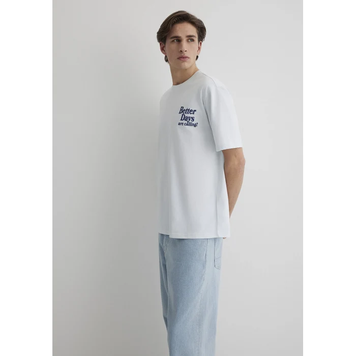 Mavi 0612462-70793 Better Days Baskılı Açık Mavi Tişört