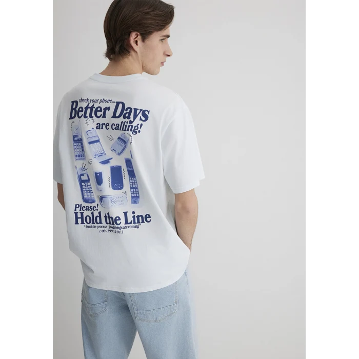 Mavi 0612462-70793 Better Days Baskılı Açık Mavi Tişört