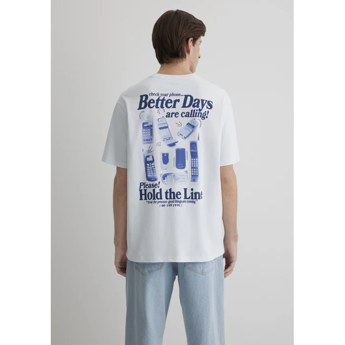 Mavi 0612462-70793 Better Days Baskılı Açık Mavi Tişört