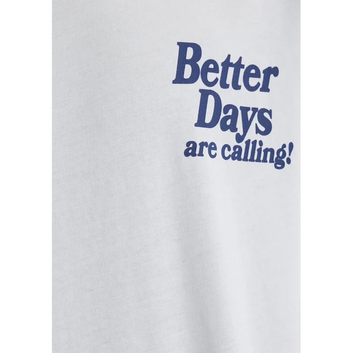 Mavi 0612462-70793 Better Days Baskılı Açık Mavi Tişört