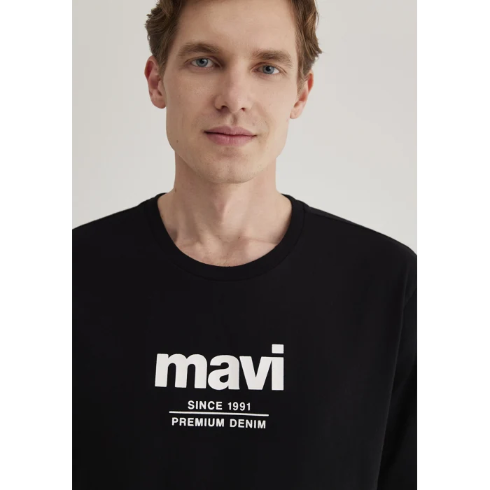 Mavi 066849-900 Since 1991 Baskılı Siyah Tişört