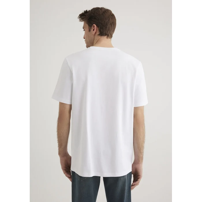 Mavi 0612527-620 Mavi Black Baskılı Beyaz Tişört