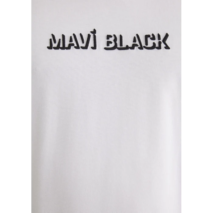 Mavi 0612527-620 Mavi Black Baskılı Beyaz Tişört