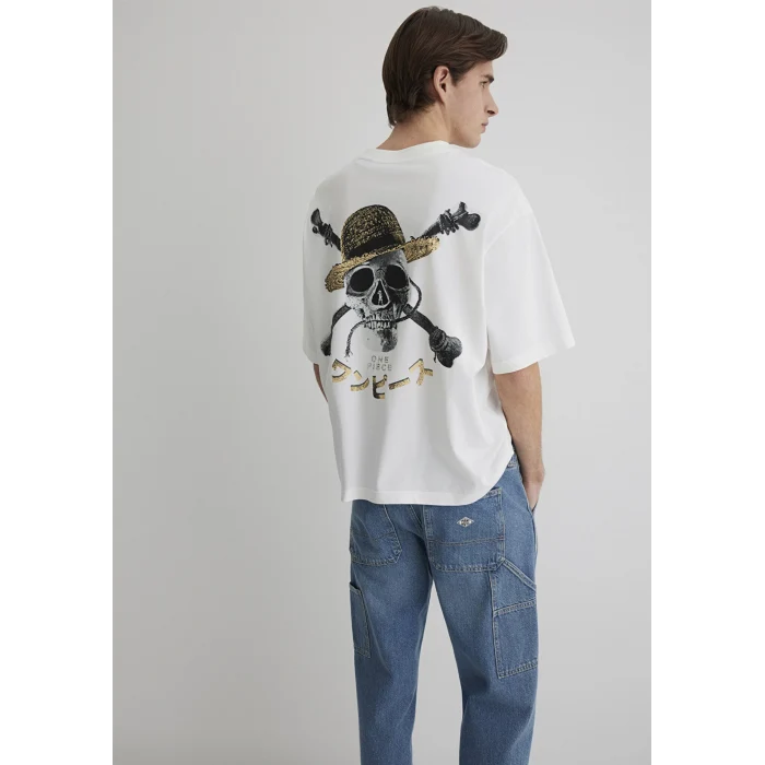 Mavi 0612663-70057 One Piece Baskılı Ekru Tişört