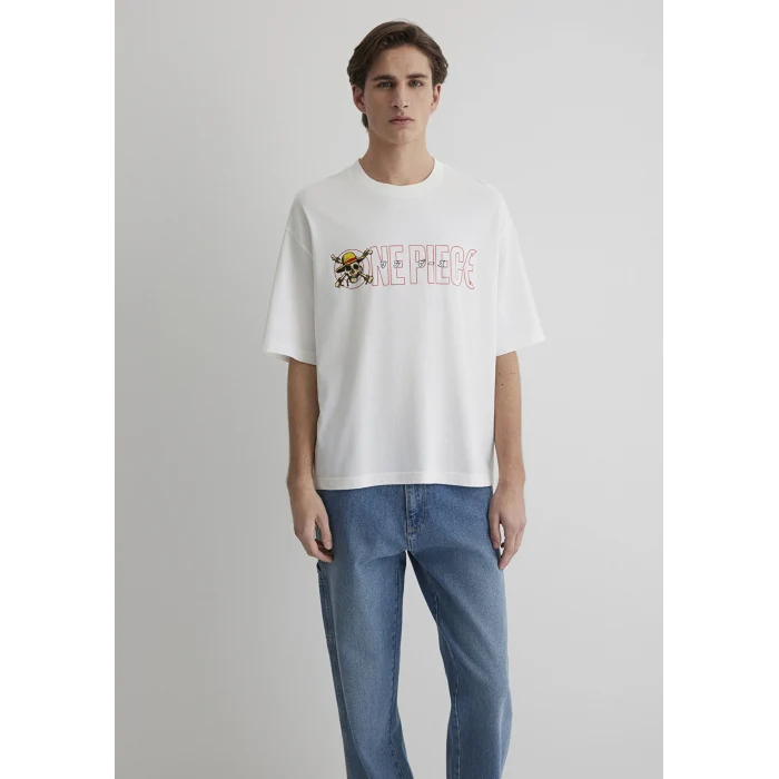 Mavi 0612663-70057 One Piece Baskılı Ekru Tişört