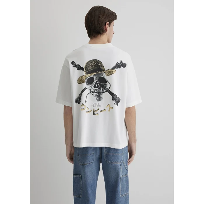 Mavi 0612663-70057 One Piece Baskılı Ekru Tişört