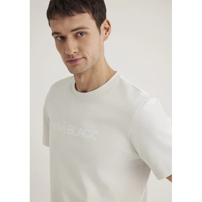 Mavi 0612643-70142 Mavi Black Baskılı Gri Tişört