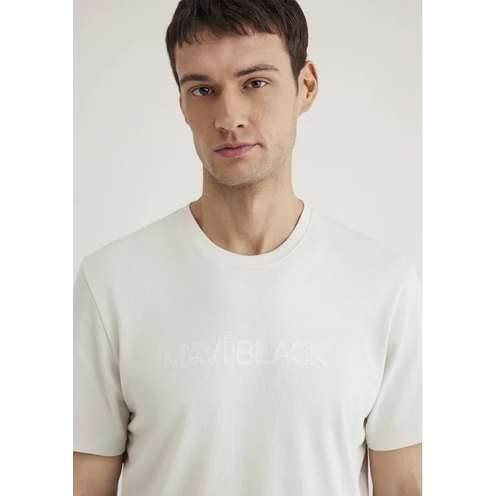 Mavi 0612643-70142 Mavi Black Baskılı Gri Tişört