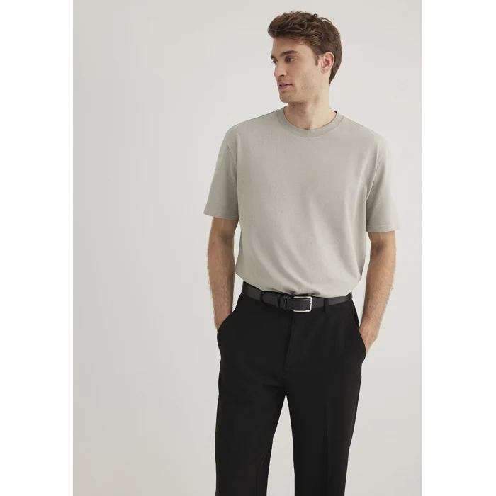 Mavi 0611596-70100 Bisiklet Yaka Gri Basic Tişört