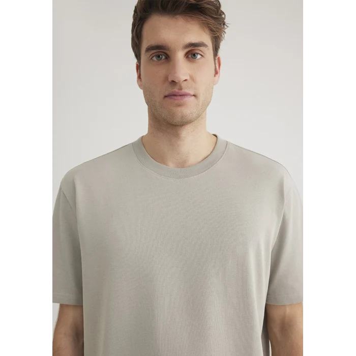 Mavi 0611596-70100 Bisiklet Yaka Gri Basic Tişört