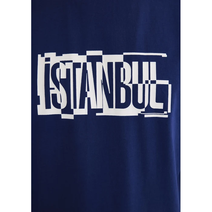 Mavi 0611789-70758 İstanbul Baskılı Lacivert Tişört