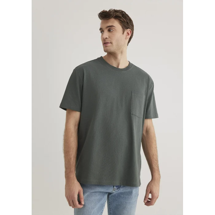 Mavi 066248-71598 Cep Detaylı Yeşil Basic Tişört