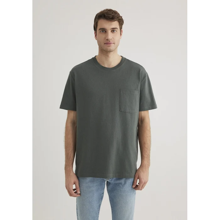 Mavi 066248-71598 Cep Detaylı Yeşil Basic Tişört