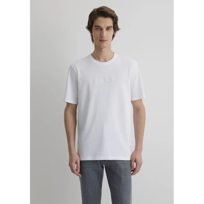 Mavi 0612644-620 Mavi Black Nakışlı Beyaz Tişört