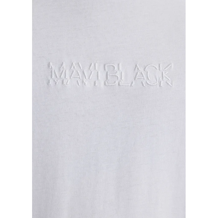 Mavi 0612644-620 Mavi Black Nakışlı Beyaz Tişört