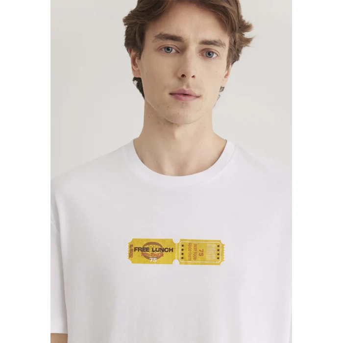 Mavi 0612307-620 Baskılı Beyaz Tişört