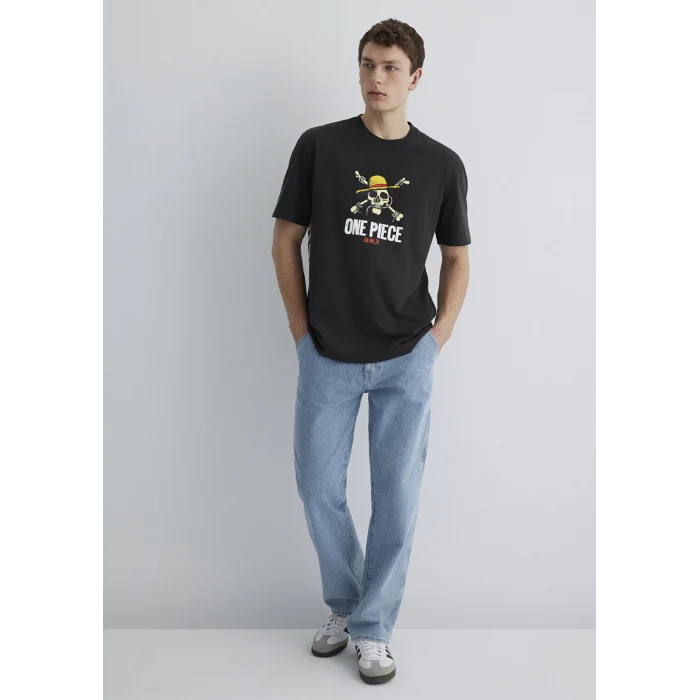Mavi 0612662-70092 One Piece Baskılı Antrasit Tişört