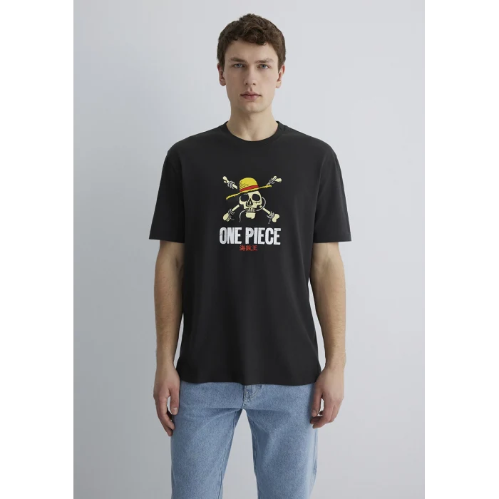 Mavi 0612662-70092 One Piece Baskılı Antrasit Tişört