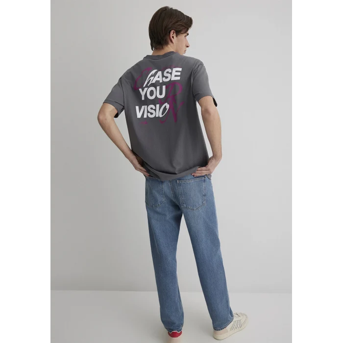 Mavi 0612721-70096 Chase Your Vision Baskılı Antrasit Tişört