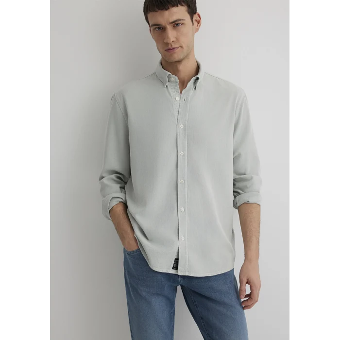 Mavi 0211482-70148 Keten Karışımlı Gri Tencel Gömlek